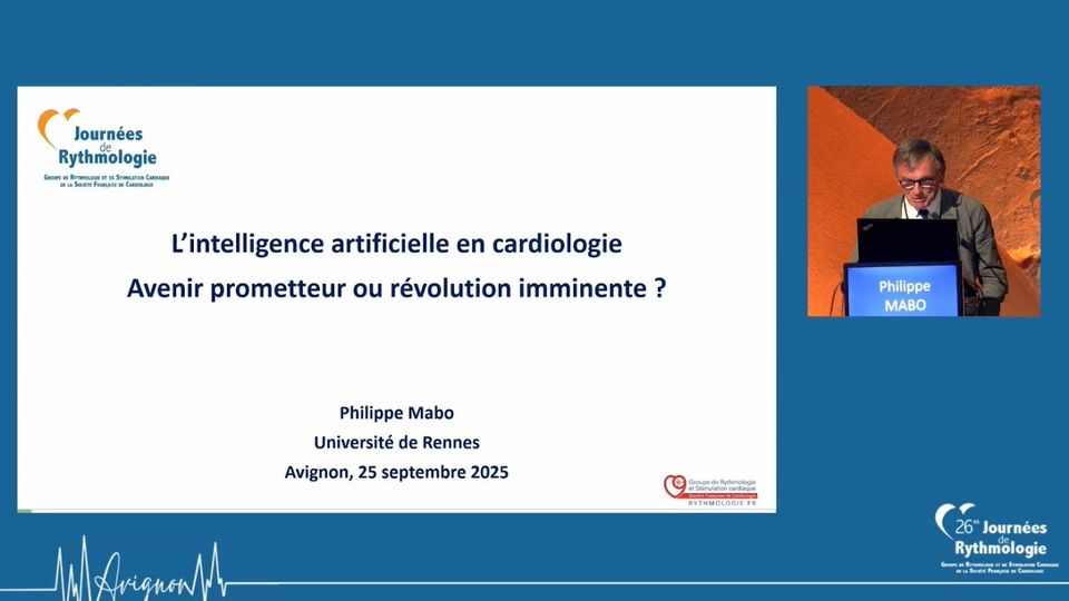 L'IA en cardiologie : avenir prometteur ou révolution imminente ? — Pr Philippe Mabo